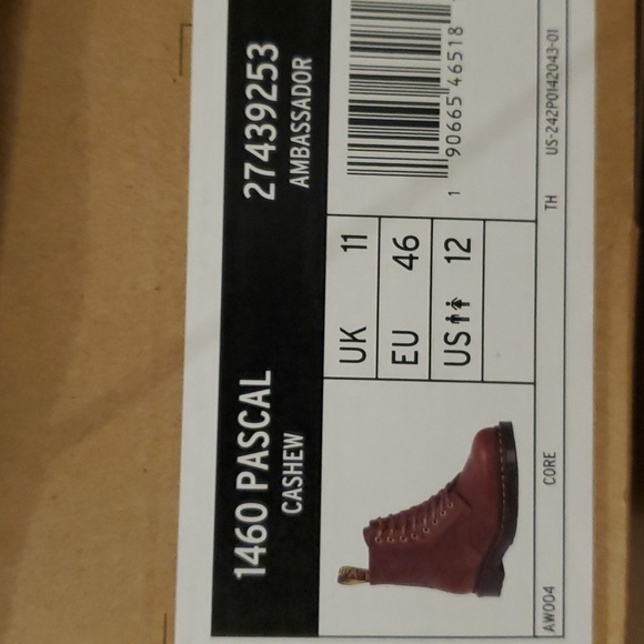DR MARTENS 1460 PASCAL AMBASSADOR LEATHER LACE UP BOOTS MEN'S SZ 12/ 27439253 - Picture 9 of 14